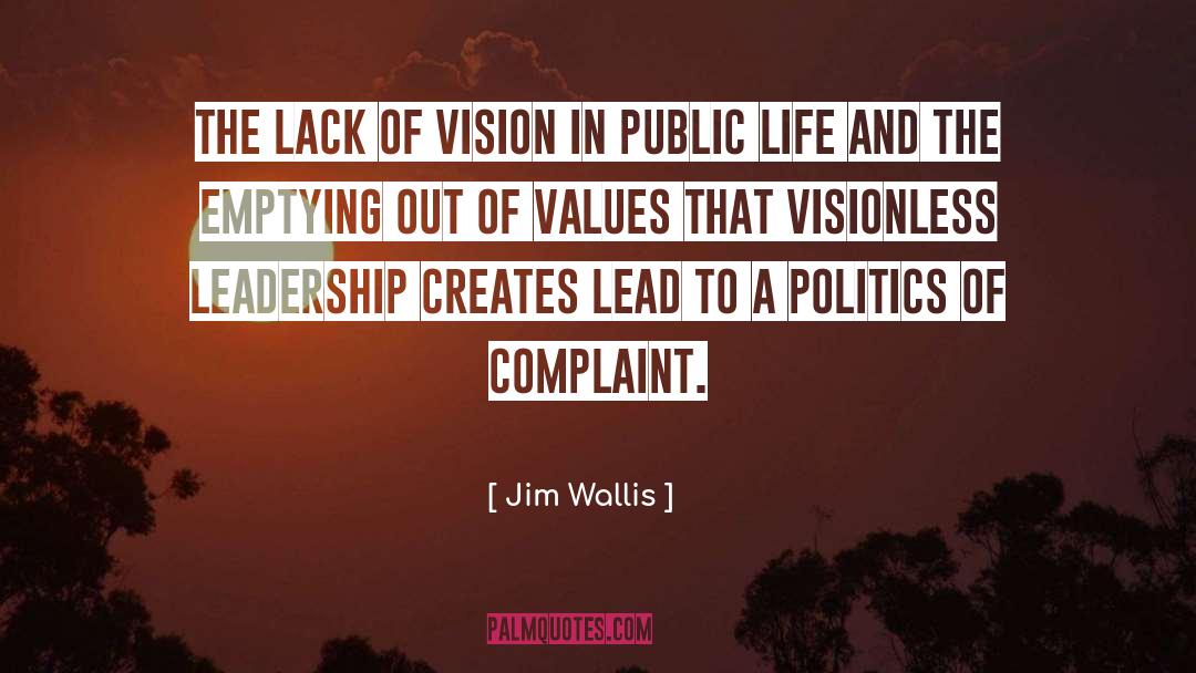 Lack Of Vision quotes by Jim Wallis