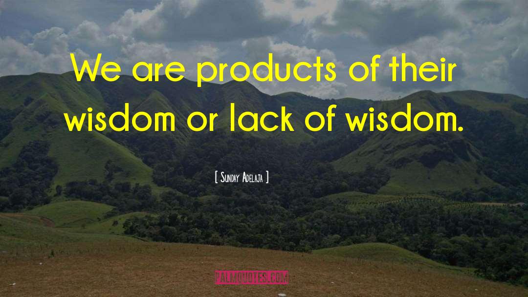 Lack Of Wisdom quotes by Sunday Adelaja