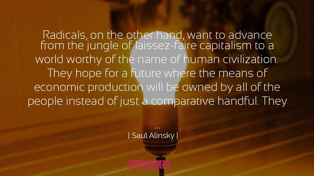 Laissez Faire Capitalism quotes by Saul Alinsky