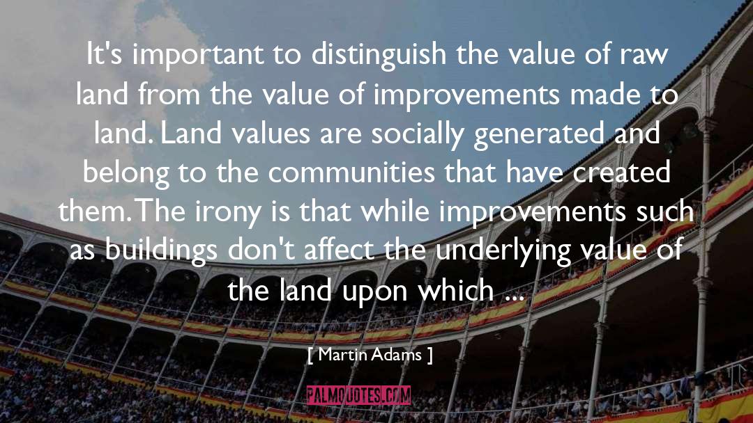 Land Economics quotes by Martin Adams