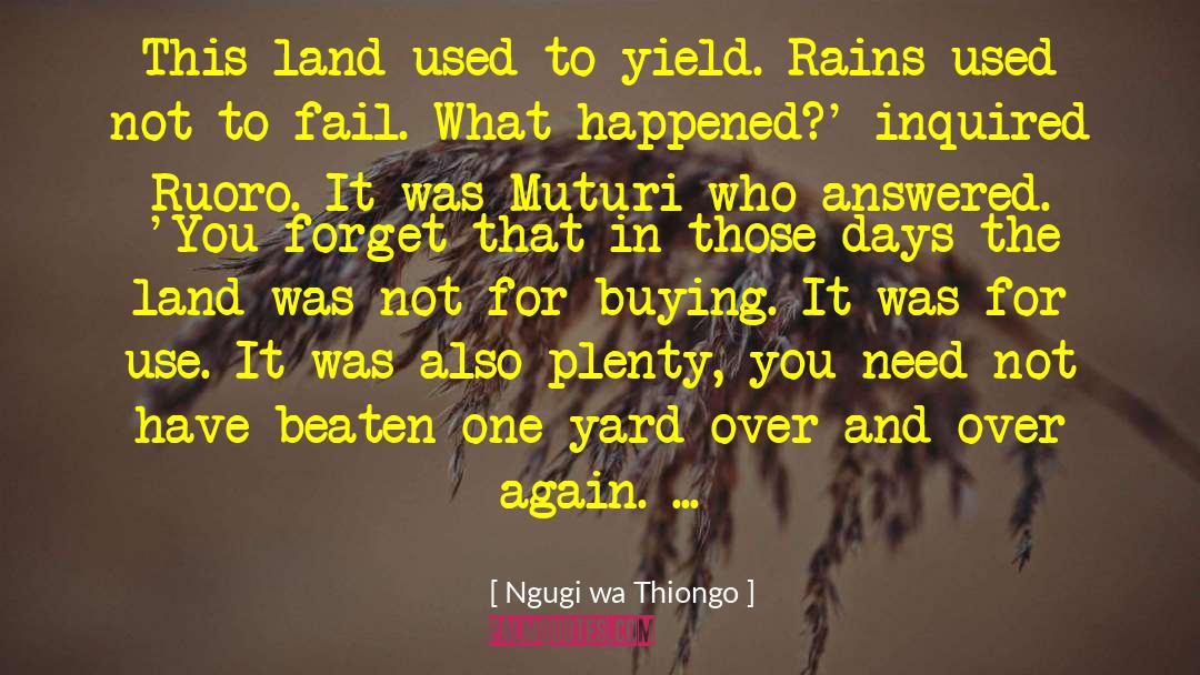 Land Use And Supplement quotes by Ngugi Wa Thiongo