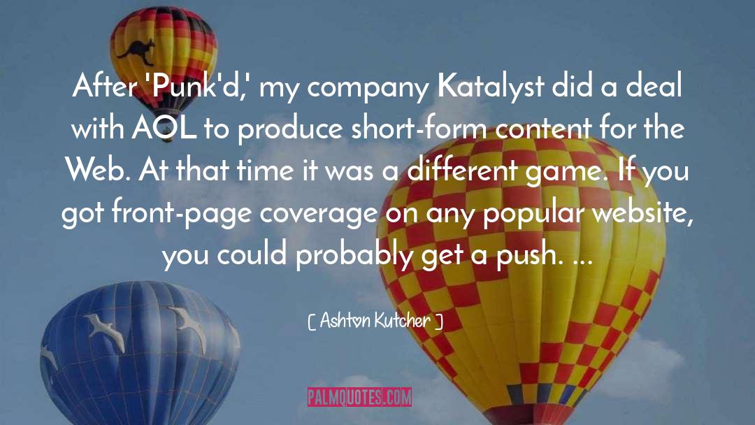 Landing Pages quotes by Ashton Kutcher