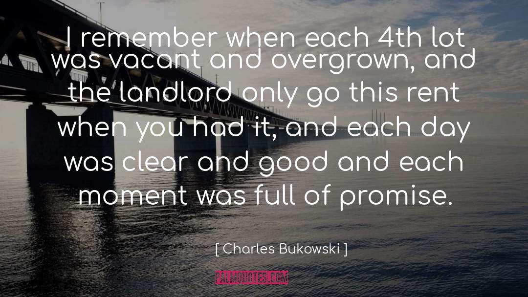 Landlord And Tenant quotes by Charles Bukowski