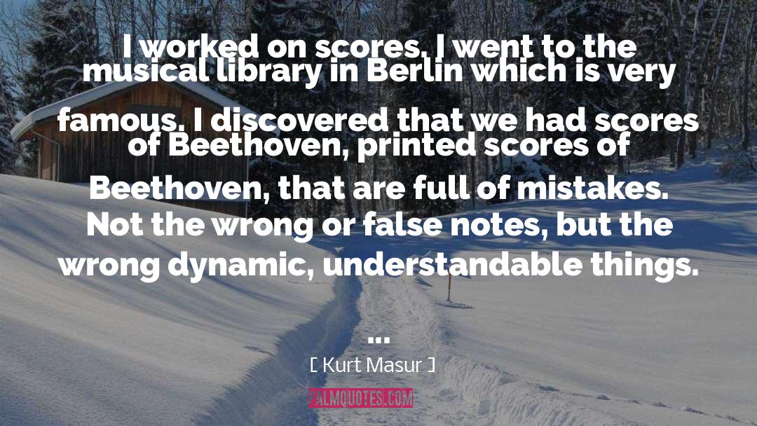 Landowska Beethoven quotes by Kurt Masur