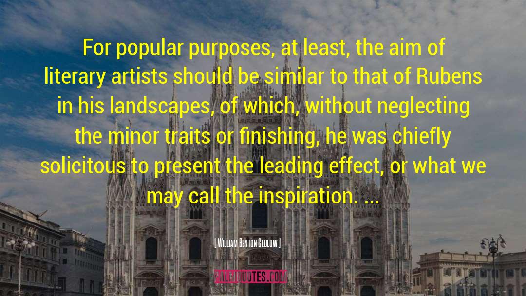 Landscape Painting quotes by William Benton Clulow