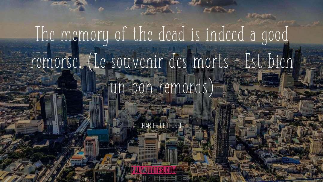 Langoisse De Mort quotes by Charles De Leusse