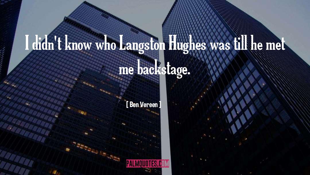 Langston quotes by Ben Vereen