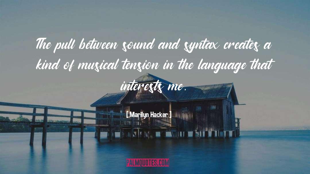Language Arts quotes by Marilyn Hacker