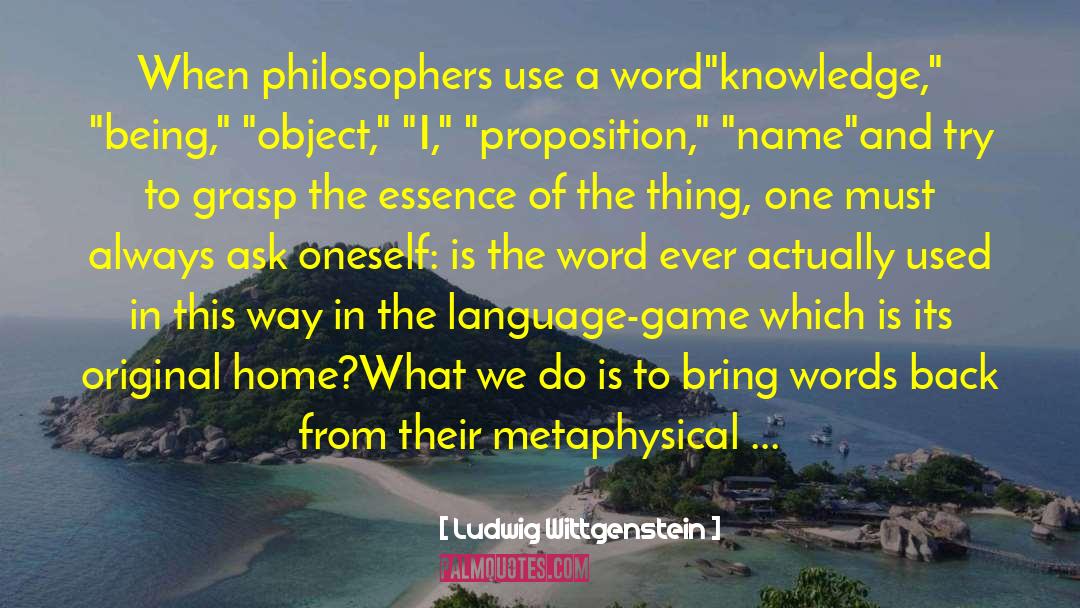 Language Game quotes by Ludwig Wittgenstein