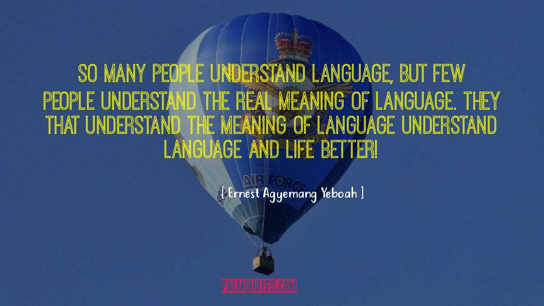 Language Understanding quotes by Ernest Agyemang Yeboah