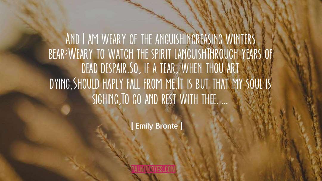 Languish quotes by Emily Bronte