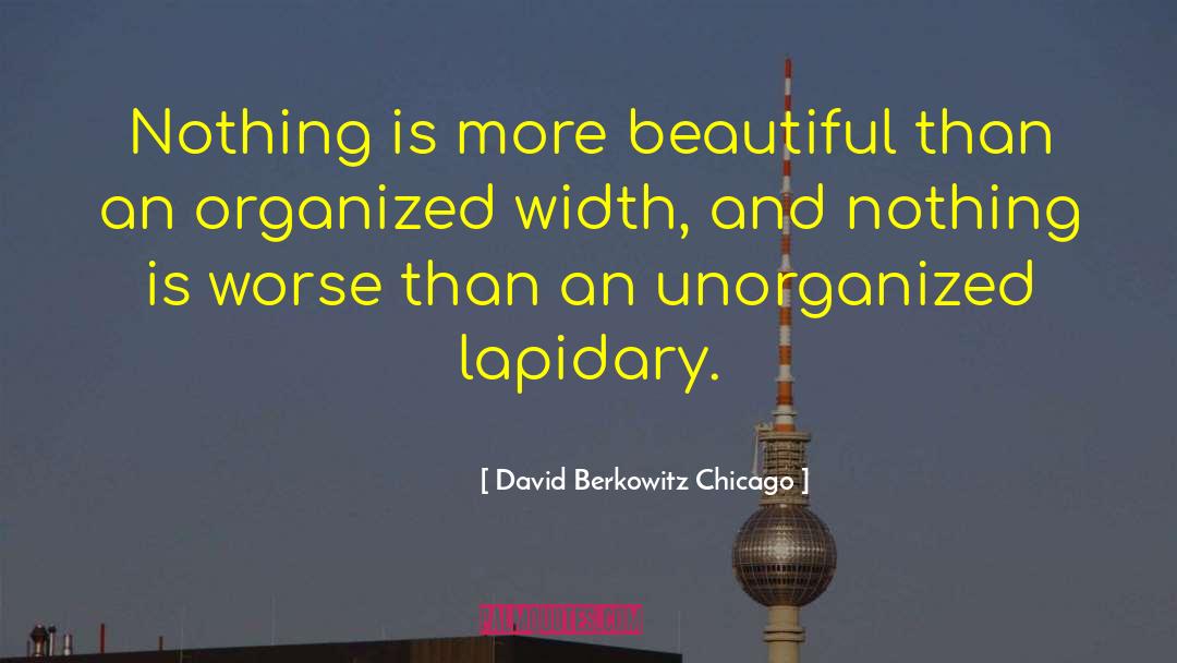 Lapidary quotes by David Berkowitz Chicago