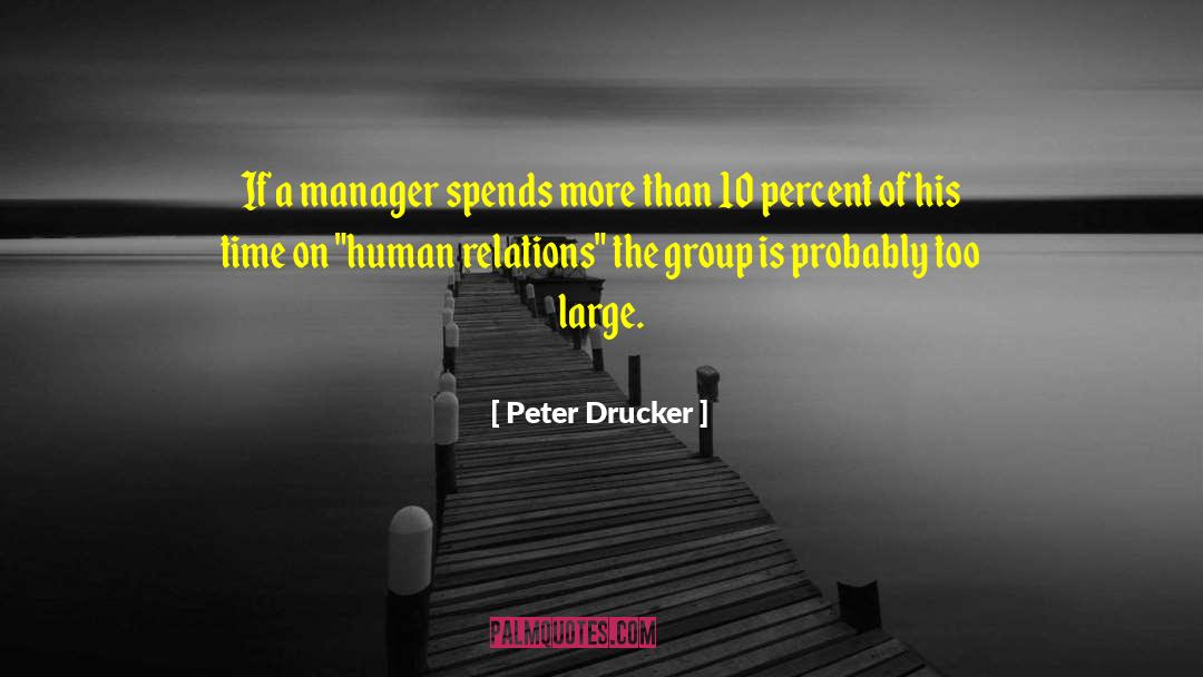 Large Groups quotes by Peter Drucker