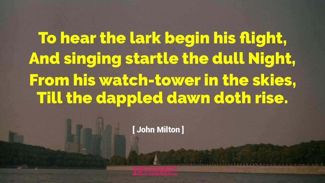 Lark quotes by John Milton