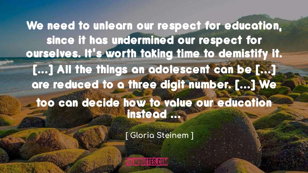 Lascha School quotes by Gloria Steinem