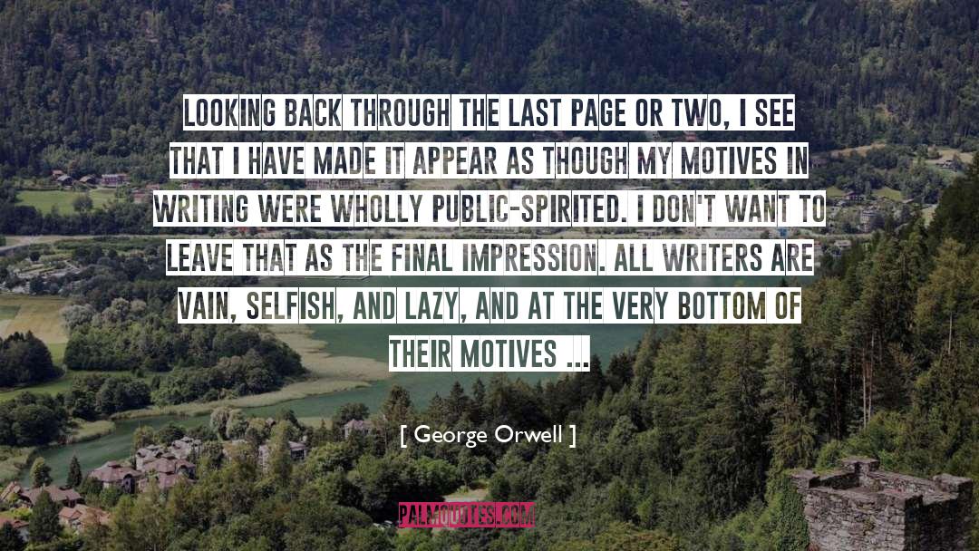 Last Page quotes by George Orwell