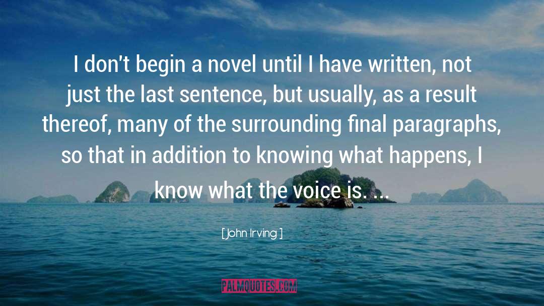 Last Sentence quotes by John Irving