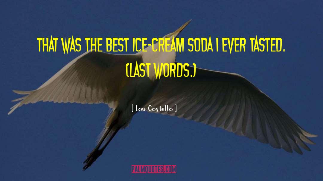Last Words quotes by Lou Costello