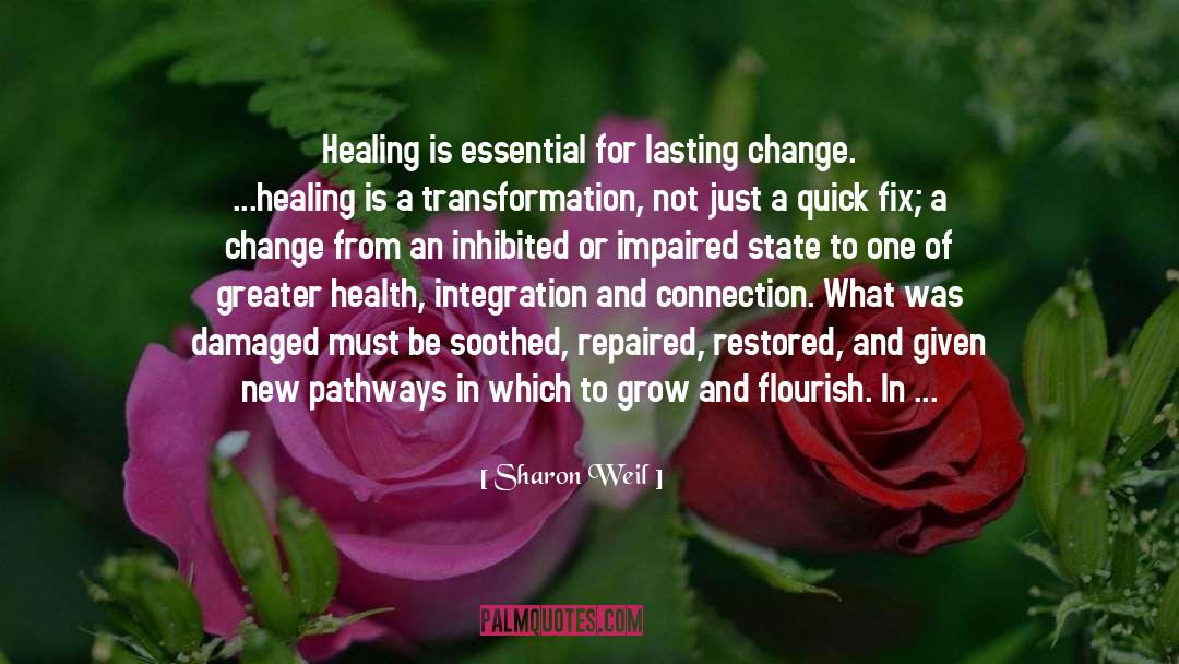 Lasting Change quotes by Sharon Weil