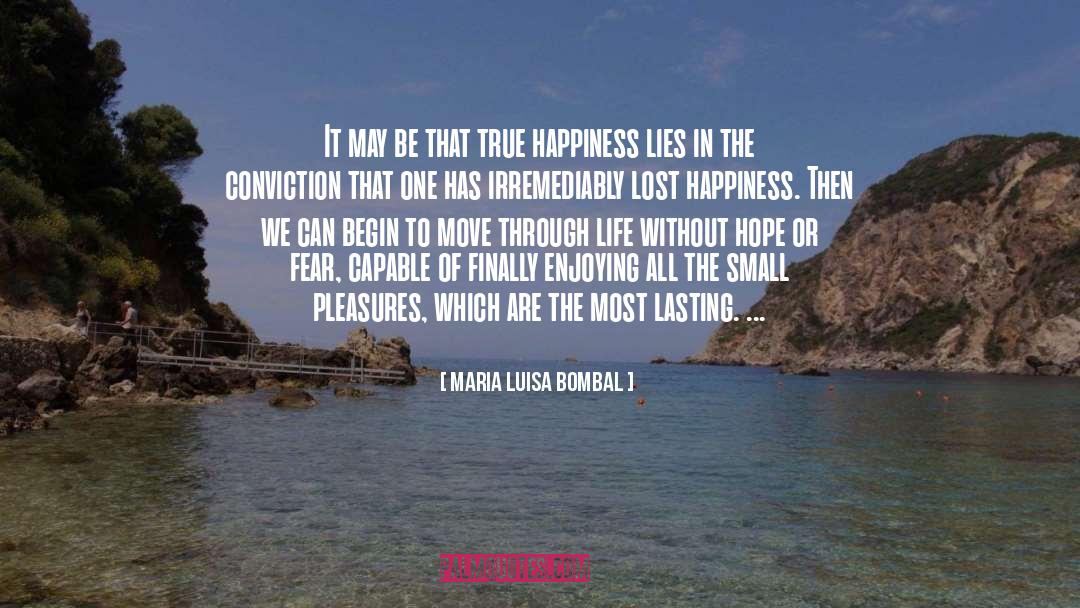 Lasting Happiness quotes by Maria Luisa Bombal