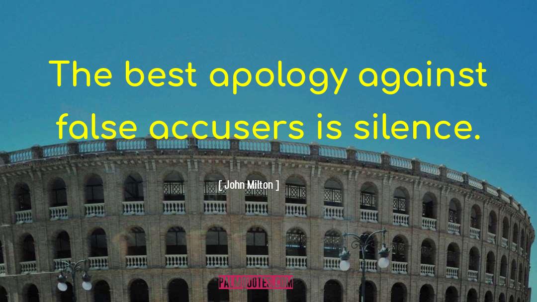 Late Apology quotes by John Milton