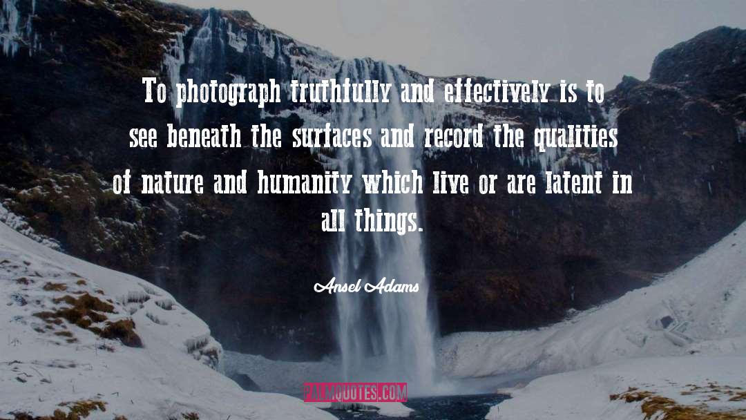 Latent quotes by Ansel Adams