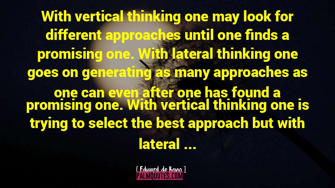 Lateral Thinking quotes by Edward De Bono