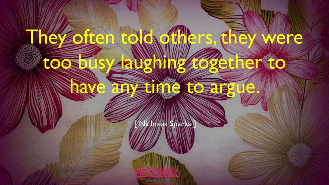 Laughing Together quotes by Nicholas Sparks