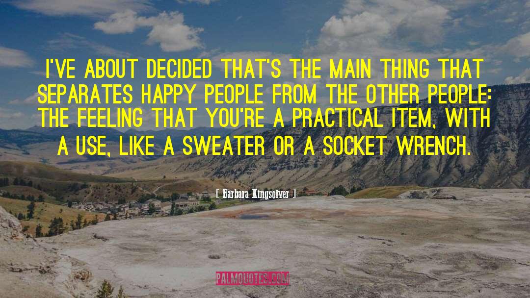 Laundress Sweater quotes by Barbara Kingsolver