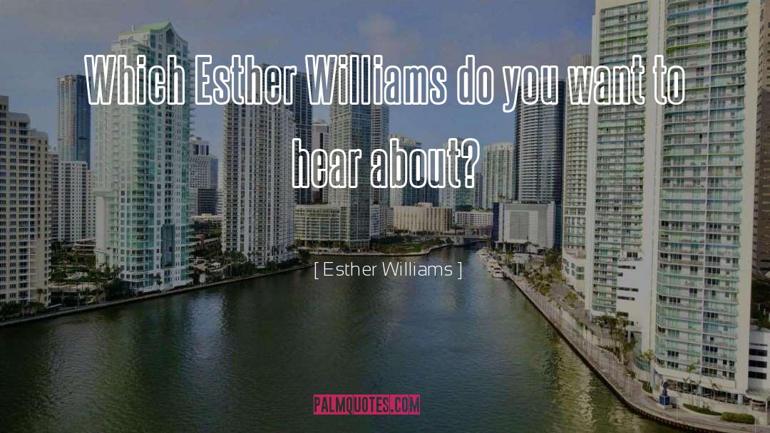 Lavonda Graham Williams quotes by Esther Williams