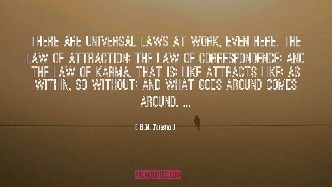 Law Of Correspondence quotes by H.M. Forester