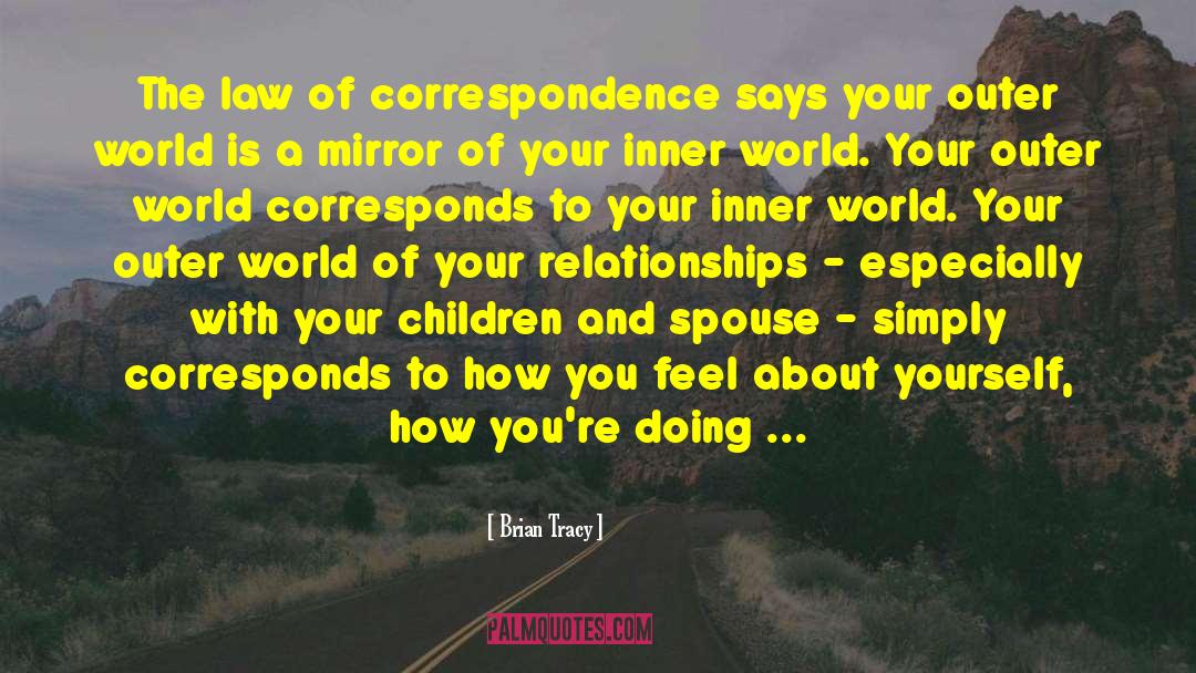 Law Of Correspondence quotes by Brian Tracy