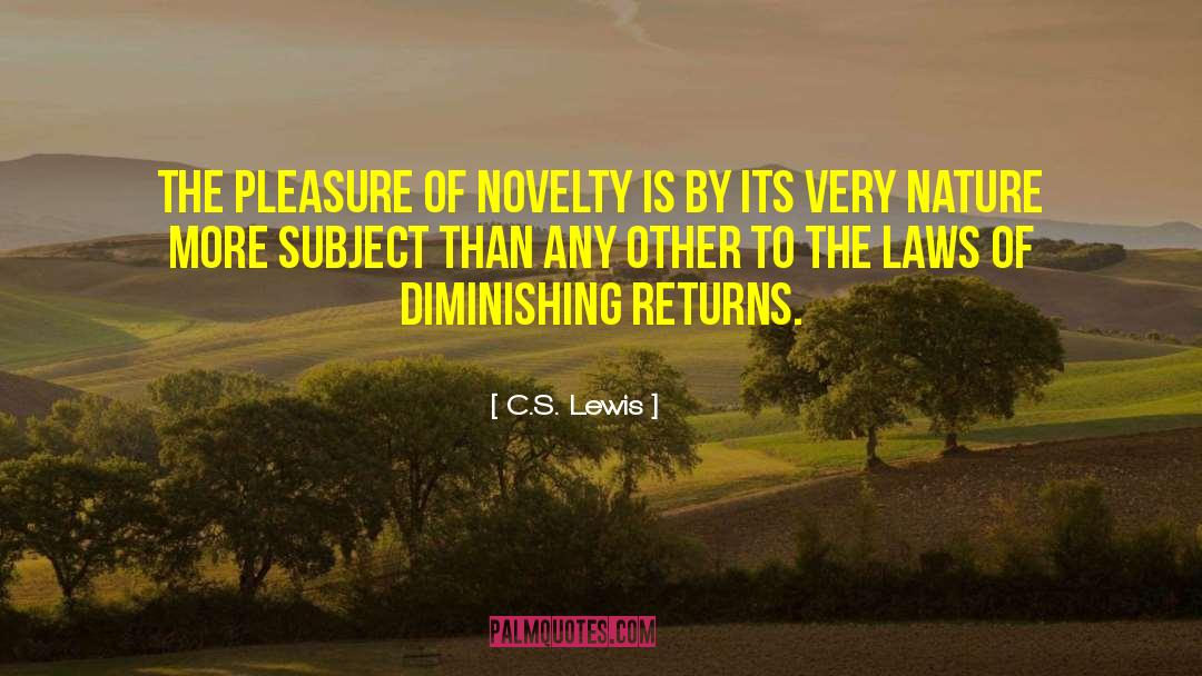 Law Of Diminishing Returns quotes by C.S. Lewis