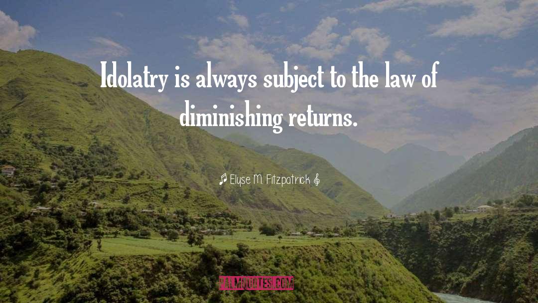 Law Of Diminishing Returns quotes by Elyse M. Fitzpatrick