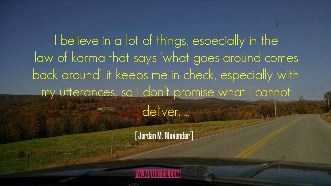 Law Of Karma quotes by Jordan M. Alexander