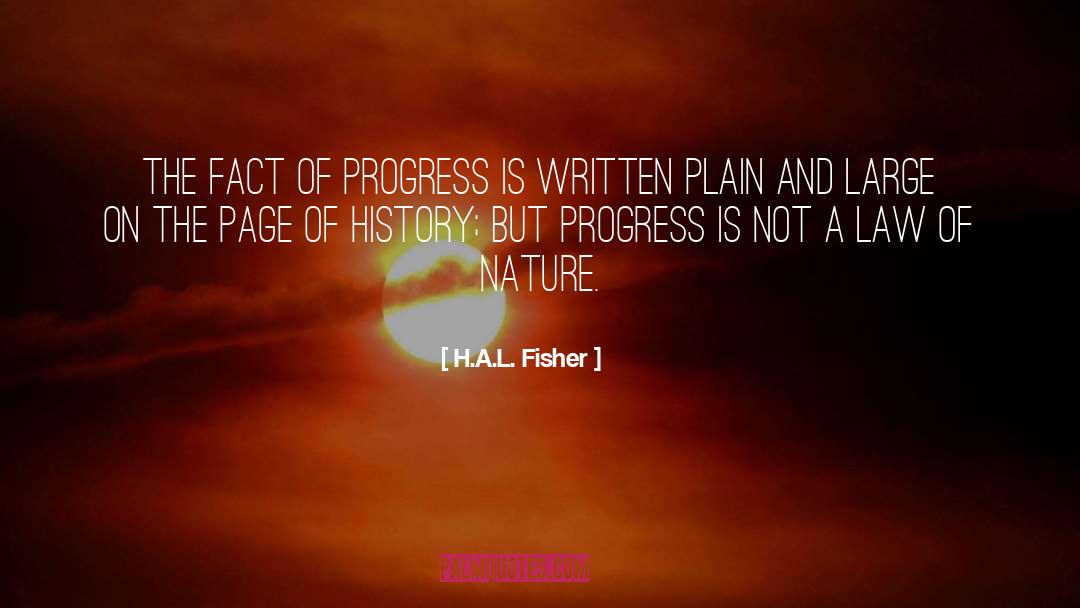 Law Of Nature quotes by H.A.L. Fisher