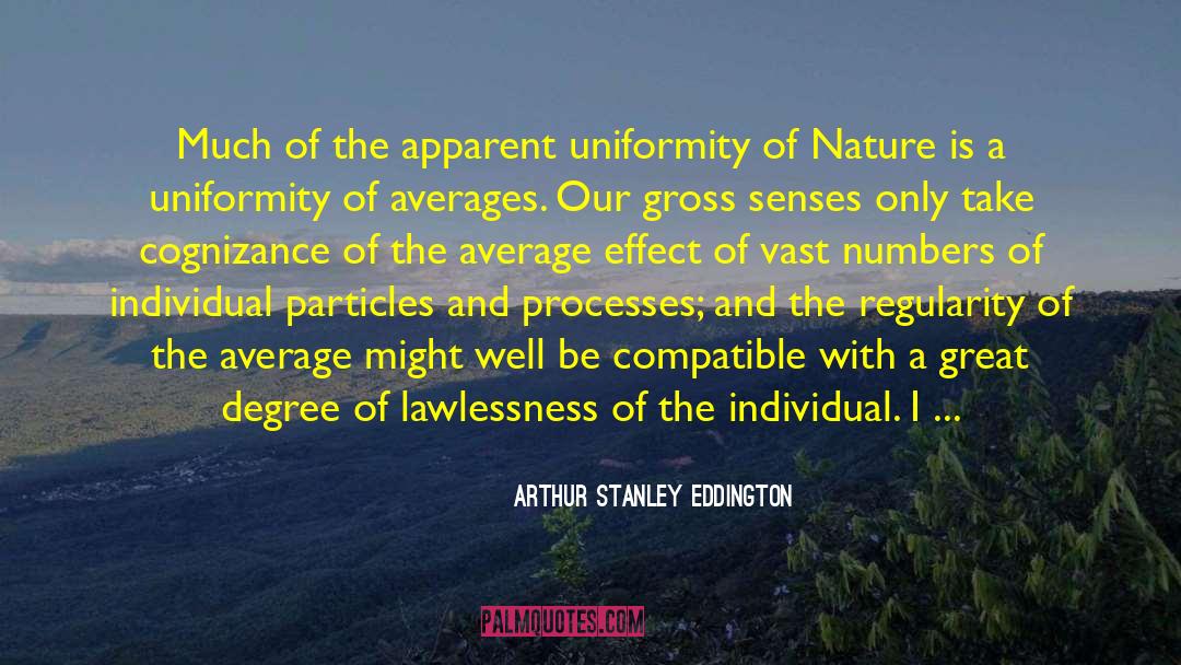 Lawlessness quotes by Arthur Stanley Eddington