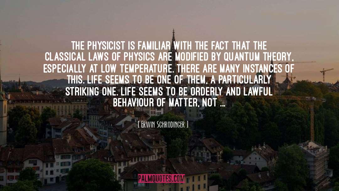 Laws Of Physics quotes by Erwin Schrodinger