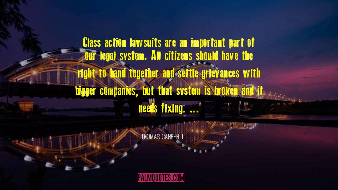 Lawsuits quotes by Thomas Carper