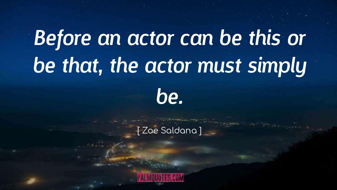 Lawther Actor quotes by Zoe Saldana