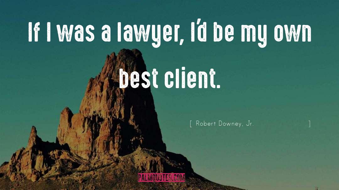 Lawyer quotes by Robert Downey, Jr.