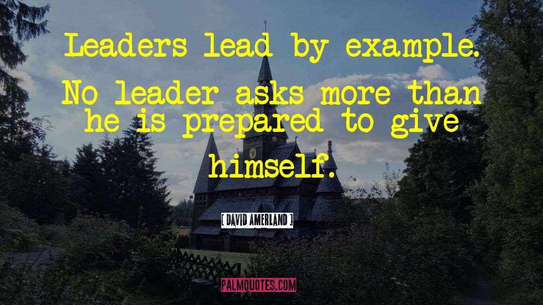 Lead By Example quotes by David Amerland