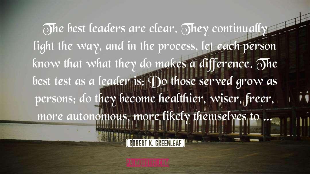 Leaders Leadership quotes by Robert K. Greenleaf