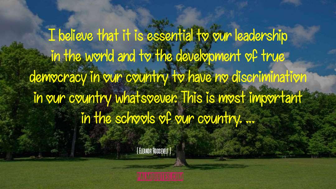 Leadership Alaska quotes by Eleanor Roosevelt