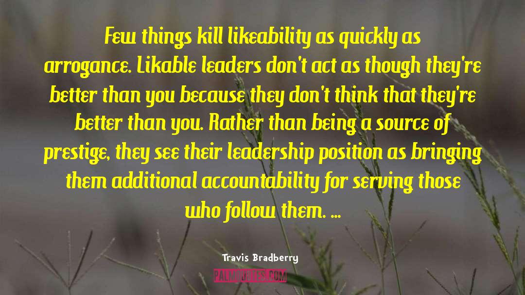 Leadership Position quotes by Travis Bradberry