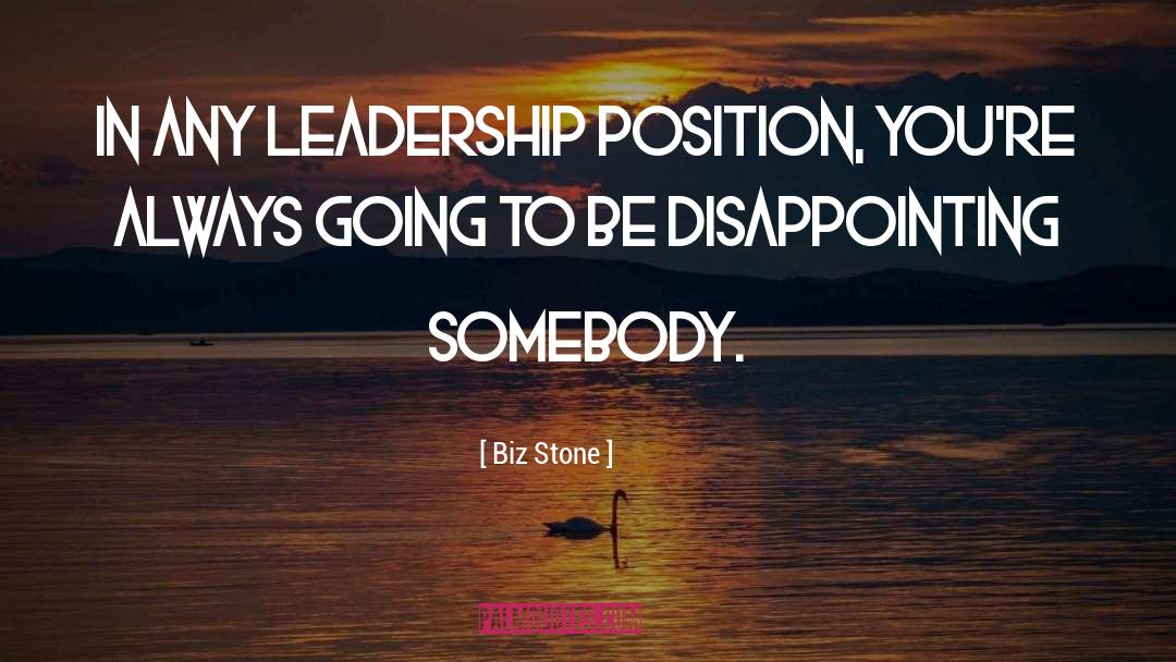 Leadership Position quotes by Biz Stone