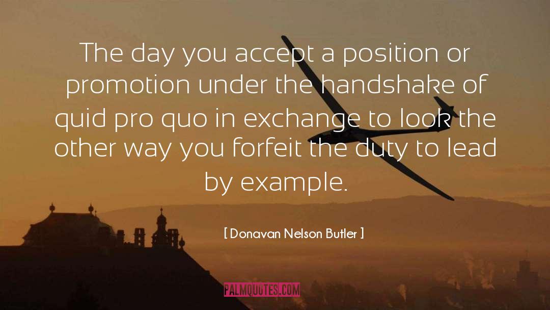 Leadership quotes by Donavan Nelson Butler