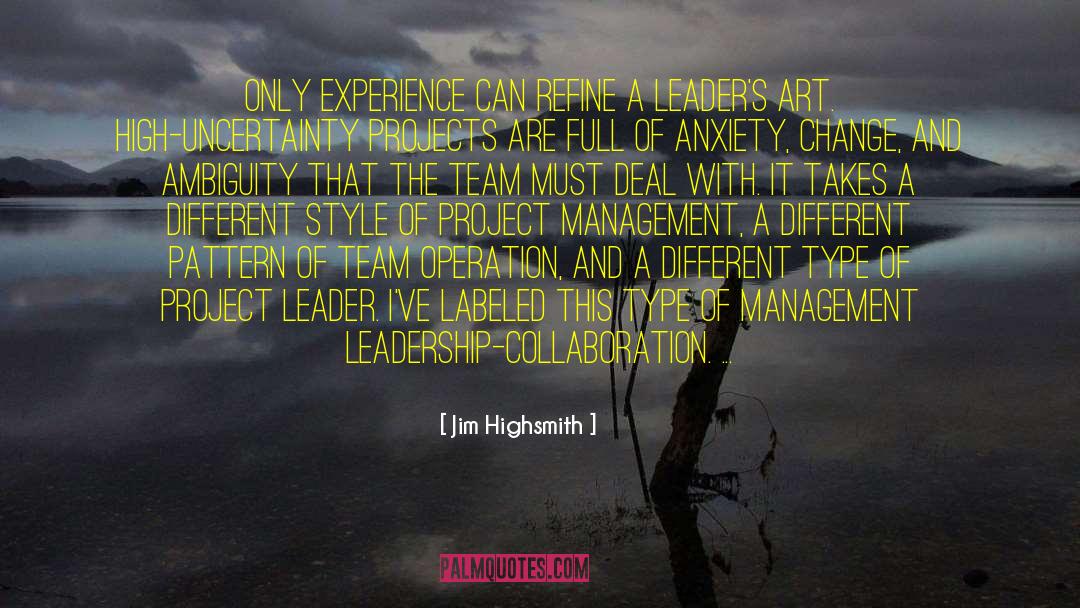 Leadership Team Development quotes by Jim Highsmith