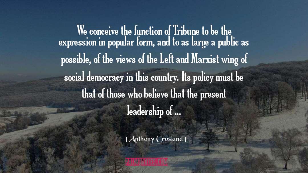 Leadership Thoughts quotes by Anthony Crosland