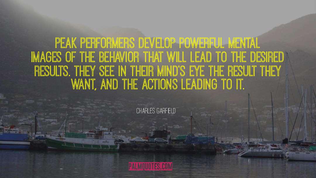 Leading Vs Following quotes by Charles Garfield